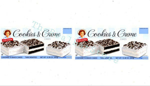 2 Little Debbie Cookies and Creme Cakes Snack Cakes 10 per Box 12.39 oz - TheRealBatStore