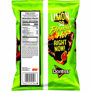 2 Doritos Flamin Hot Limon Flavored Tortilla Chips 9.75 oz Bag - TheRealBatStore