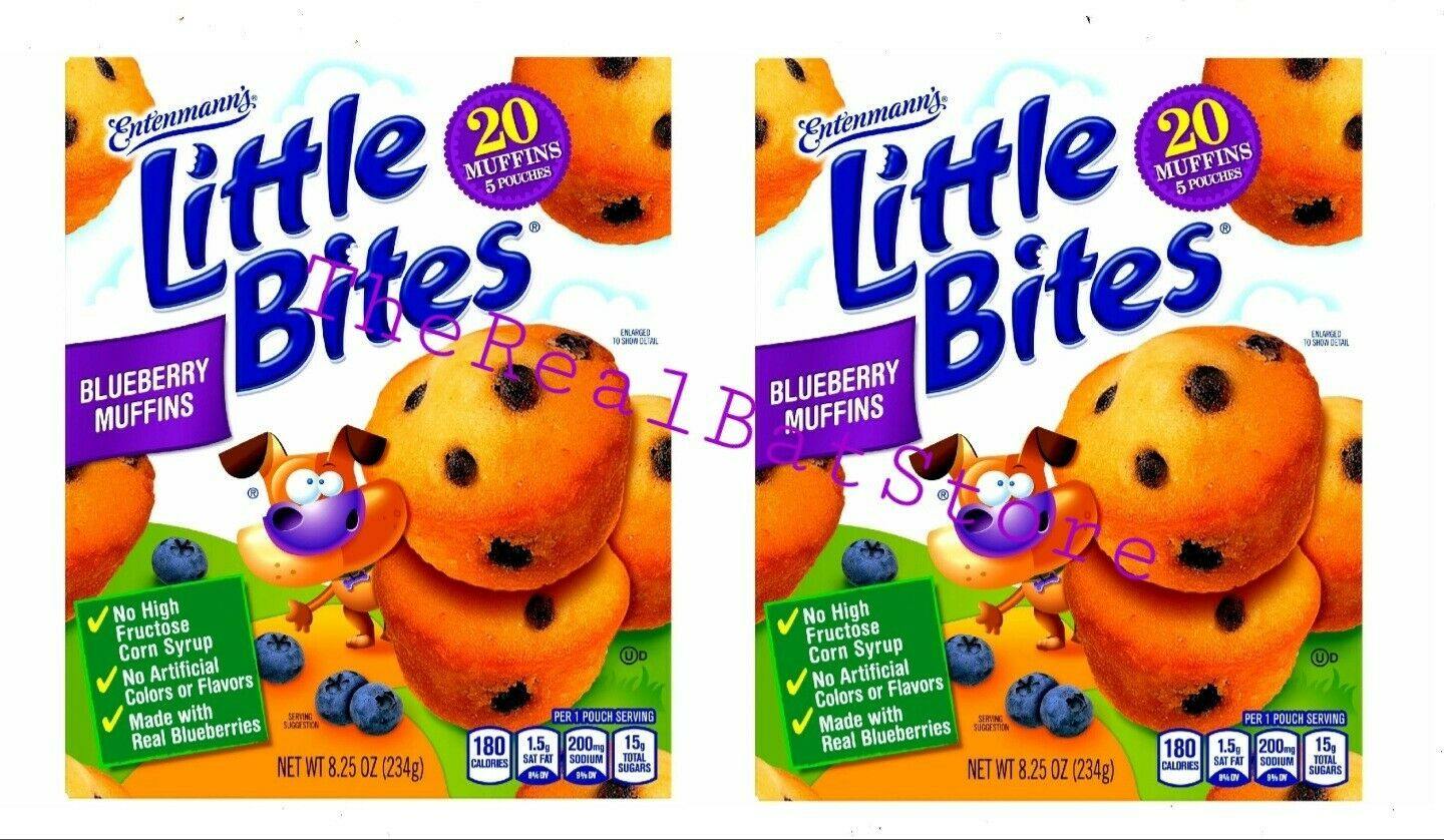 2 Entenmann’s Little Bites Blueberry Muffins, 5 Pouches per Box - TheRealBatStore