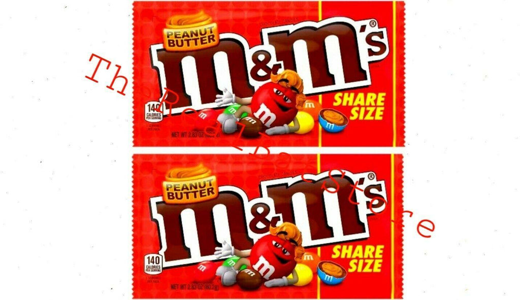 (2) M&M's Peanut Butter Share Size Chocolate Candies 2.83oz - TheRealBatStore