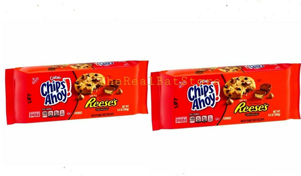 2 Chips Ahoy! Chewy Chocolate Chip Cookies Reese's Peanut Butter Cups - TheRealBatStore