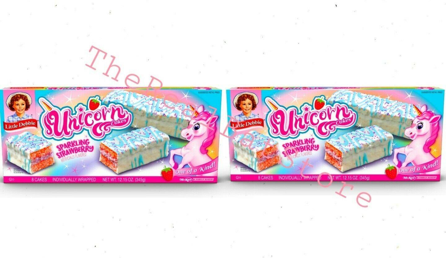 2 Little Debbie Unicorn Cakes Eight Count per box - TheRealBatStore