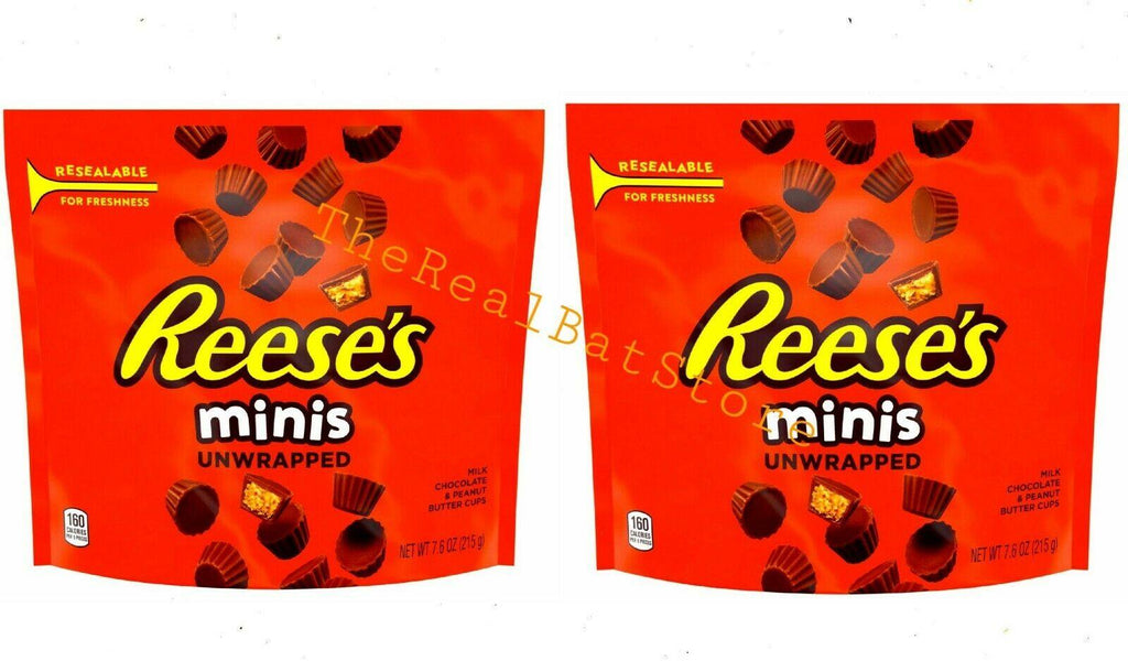 2 Reese's Minis Peanut Butter Chocolate Candy Unwrapped  8 Oz - TheRealBatStore