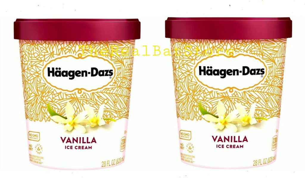 2 Haagen Dazs Vanilla Ice Cream Two pound Each - TheRealBatStore