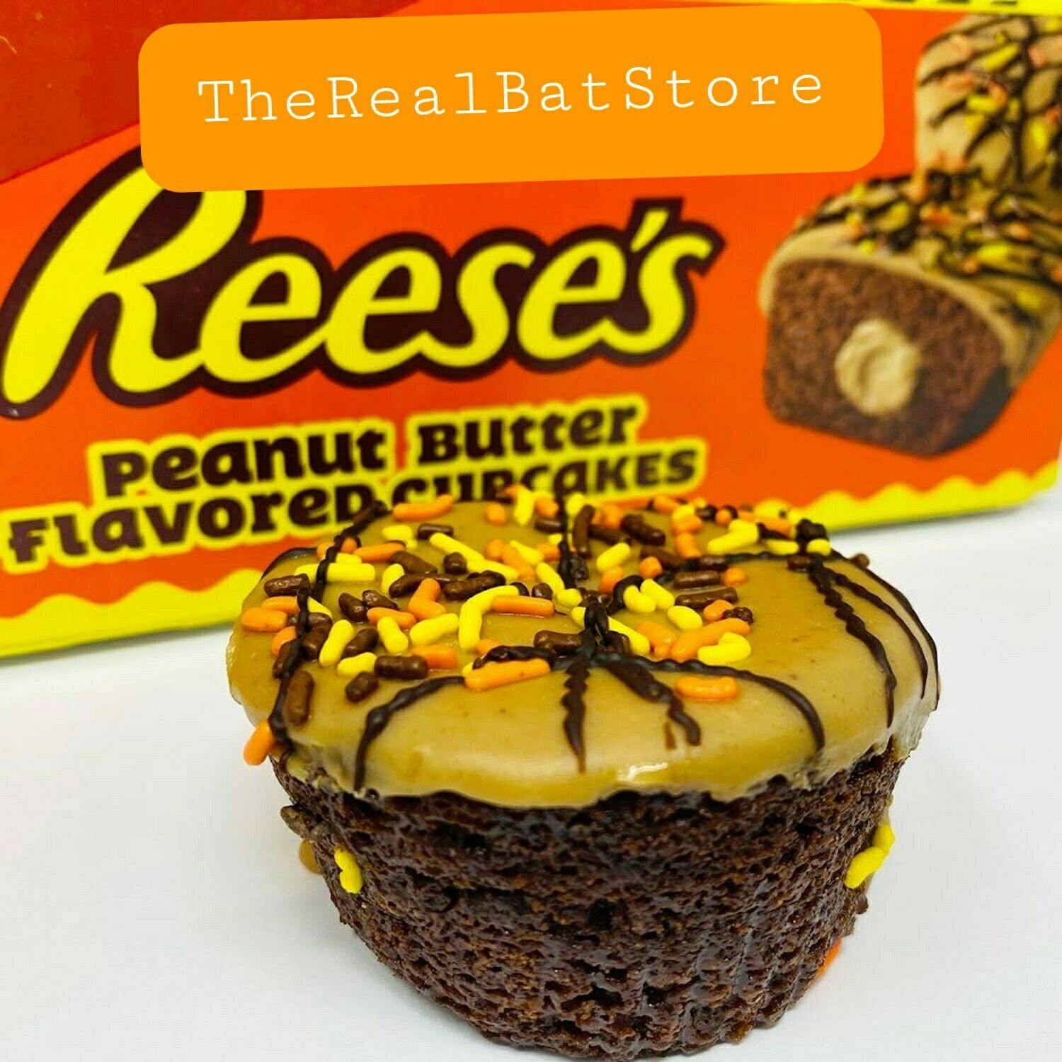 6 Packs Mrs. Freshley's Deluxe Reese's Peanut Butter Cupcakes - TheRealBatStore