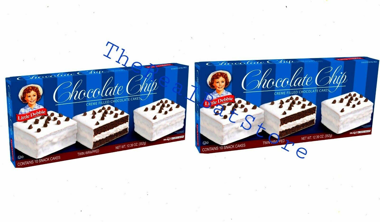 2 Little Debbie Chocolate Chip Cake Snacks Ten Count Box 12.39 oz - TheRealBatStore