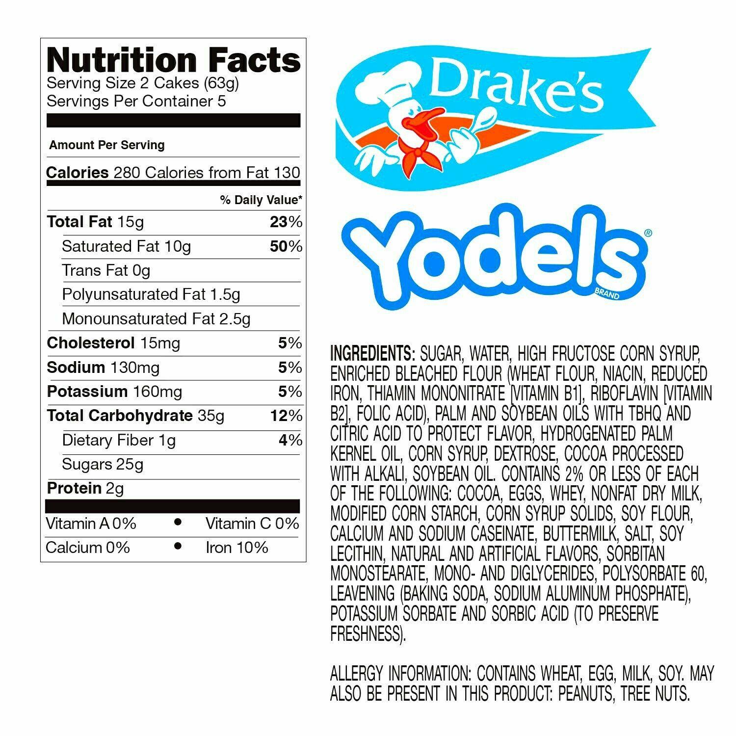 2 Drake's Yodels Creme filled Devil's Food Cakes 10-per Box - TheRealBatStore