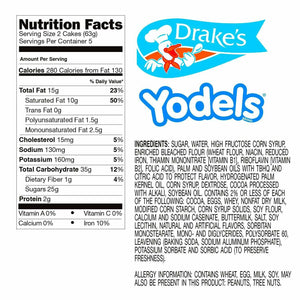 2 Drake's Yodels Creme filled Devil's Food Cakes 10-per Box - TheRealBatStore