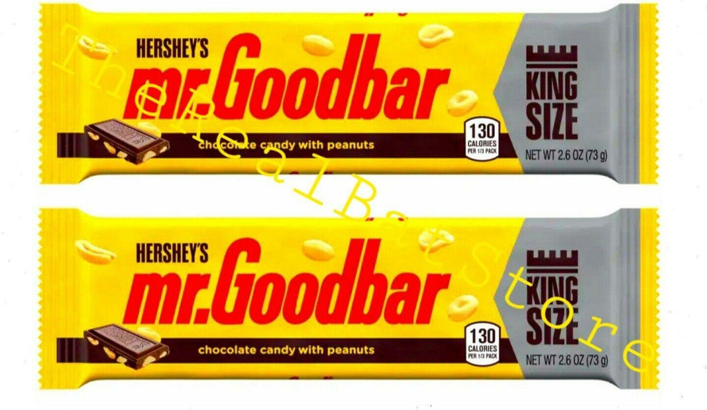 2 Mr. Goodbar Candy Bar, Chocolate Candy with Peanuts, King Size 2.6 oz - TheRealBatStore