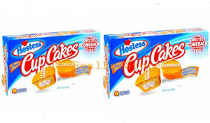 2 Hostess Orange Flavor Cup Cake Eight per Box - TheRealBatStore