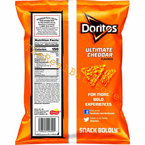 2 Doritos Ultimate Cheddar Flavored Tortilla Chips 9.75 oz Bag - TheRealBatStore