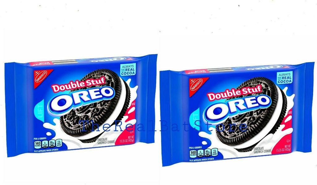 2 Oreo Double Stuf Chocolate Sandwich Cookies - TheRealBatStore