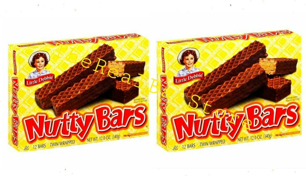 2 Little Debbie Nutty Bars Snacks Cake Twelve Box Count - TheRealBatStore