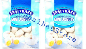 2 Tastykake Powdered Sugar Mini Donuts 10oz