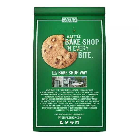 2 Tate's Bake Shop Chocolate Chip Cookies 7oz