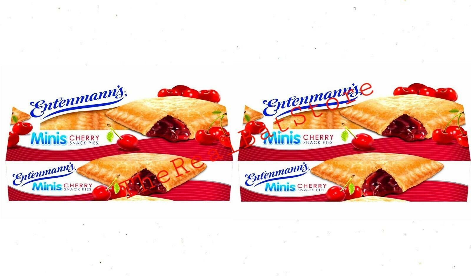 2 Entenmann’s Minis Cherry Snack Pies 6 Individually Wrapped Snack Pies per Box - TheRealBatStore