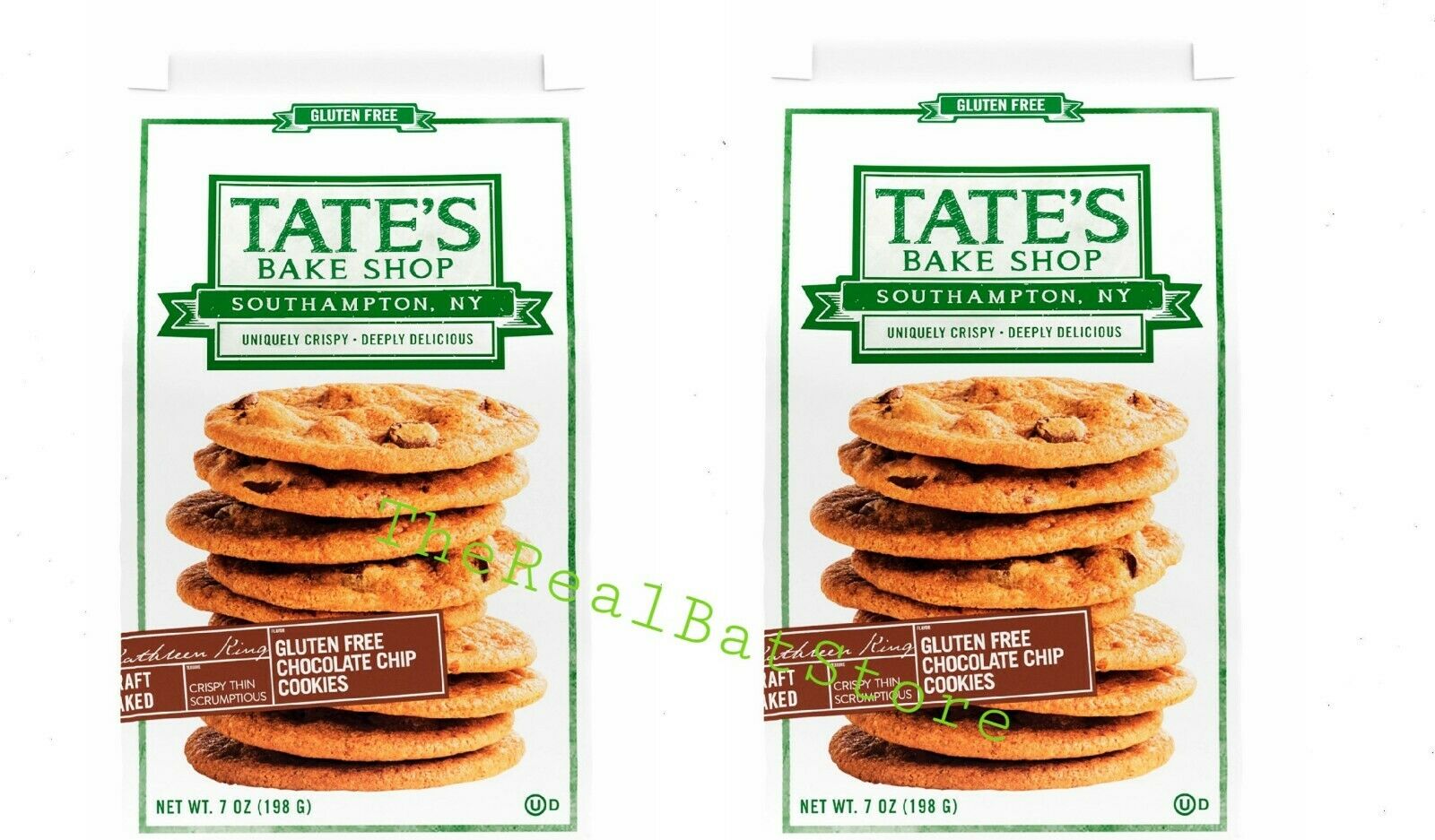 2 Tate's Bake Shop Gluten Free Chocolate Chip Cookies 7oz