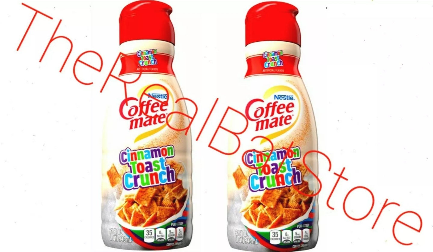 2 Coffee mate Cinnamon Toast Crunch Liquid Coffee Creamer 32oz